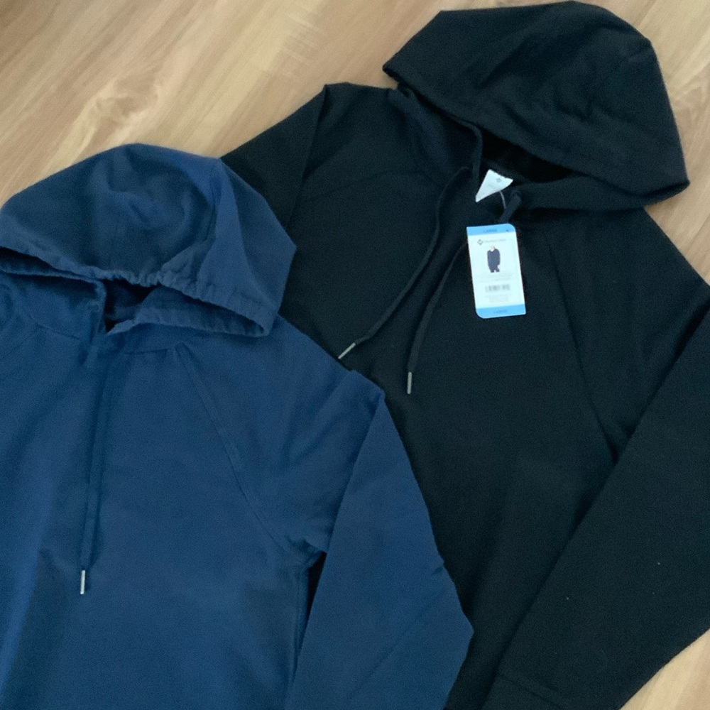 Two Hooded Sweatshirts - Navy and Black